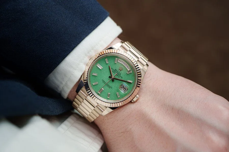 Rolex Day-Date 40 case and Cyclops lens