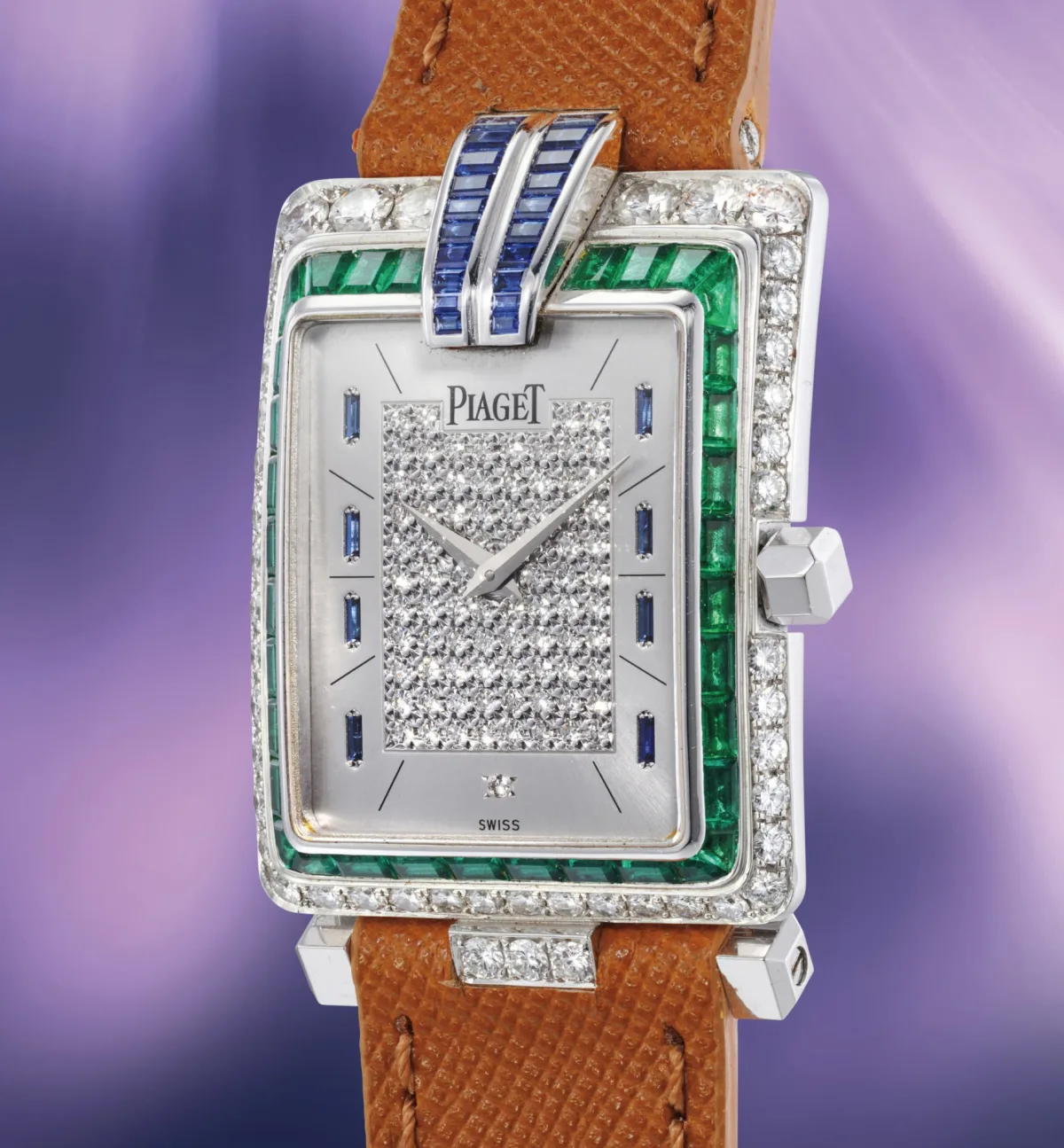 Piaget Ref. 91104 with white gold case and gemstones