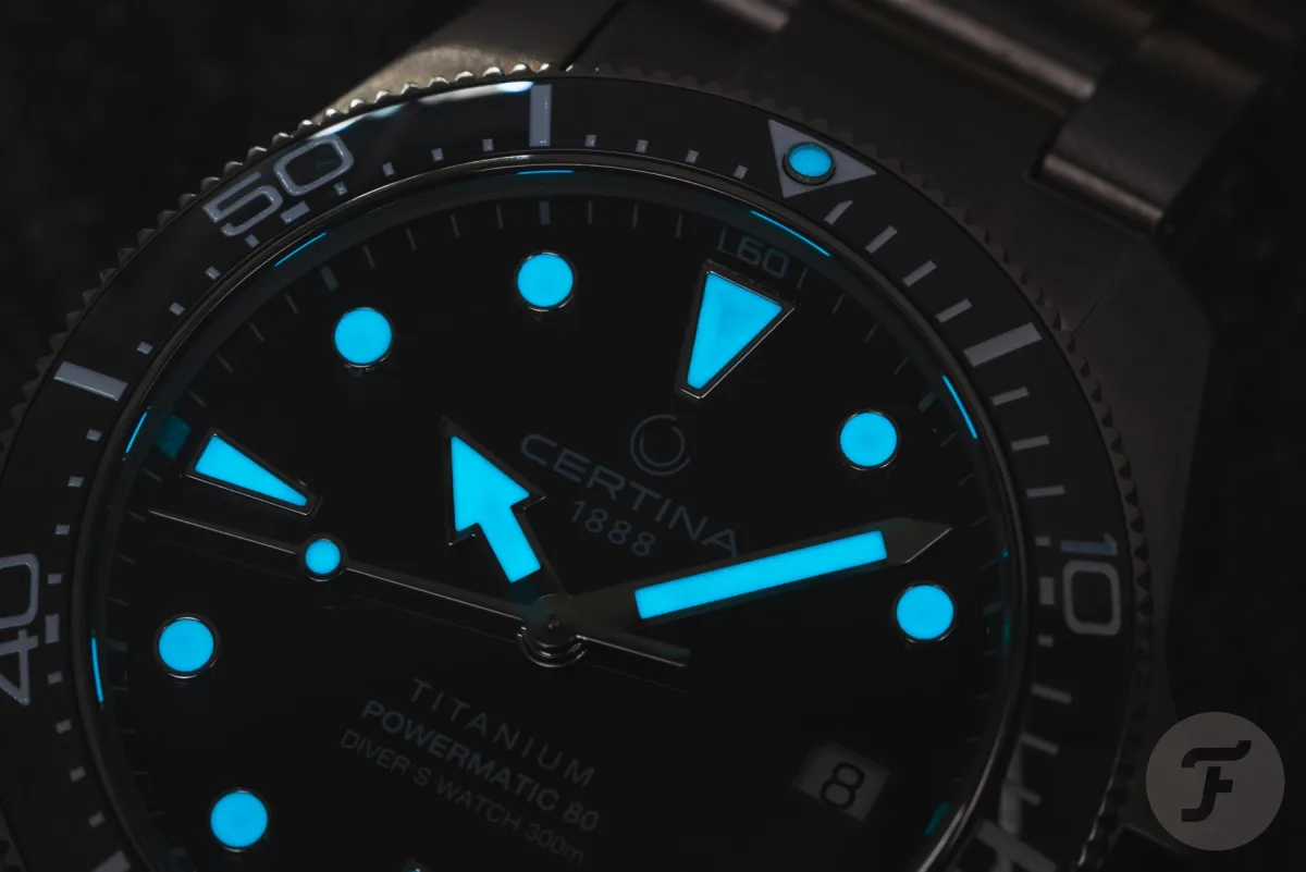 Back view of Certina DS Action Diver 38mm Titanium