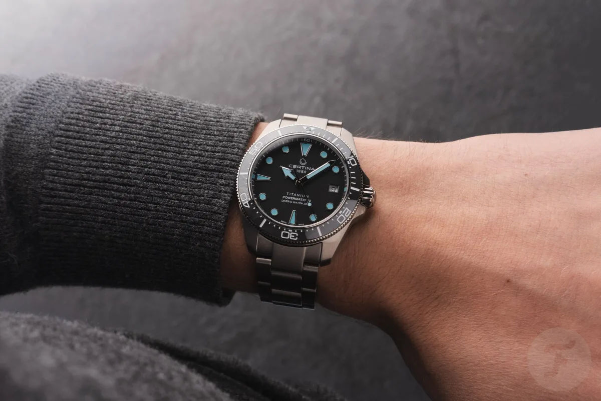 Certina DS Action Diver 38mm Titanium worn on wrist