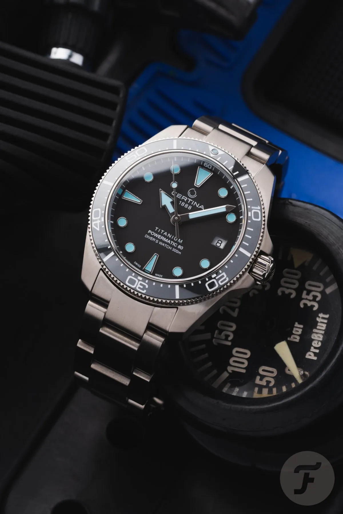 Certina DS Action Diver 38mm Titanium with dark gray insert