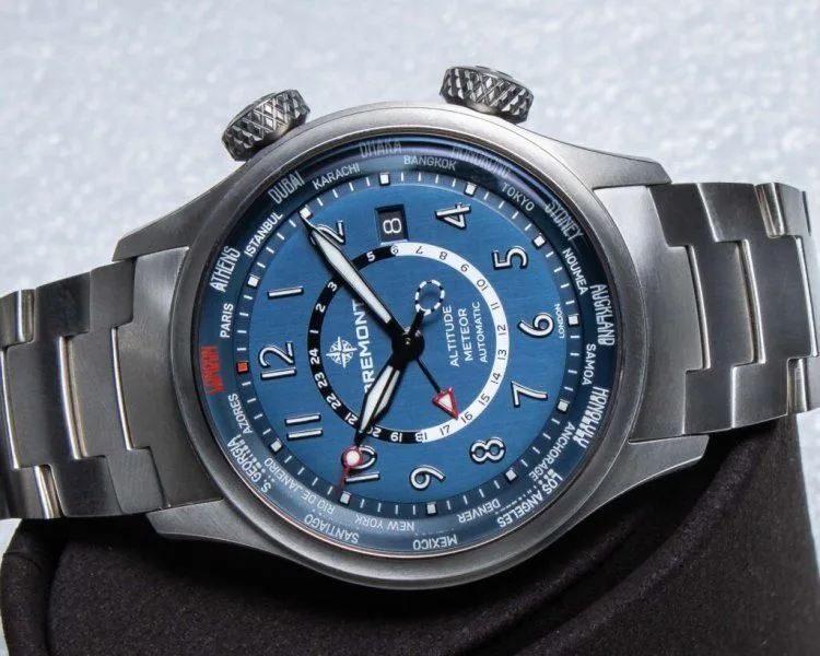 Bremont logo and Air Force Blue dial