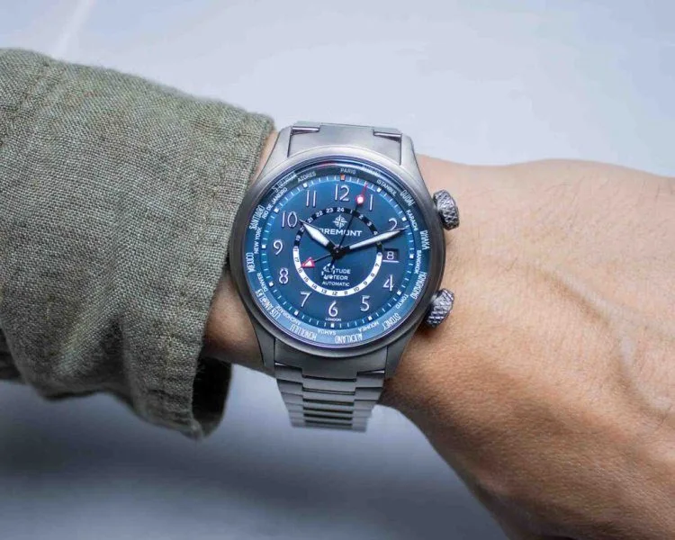 GMT feature and rotating bezel of Bremont watch