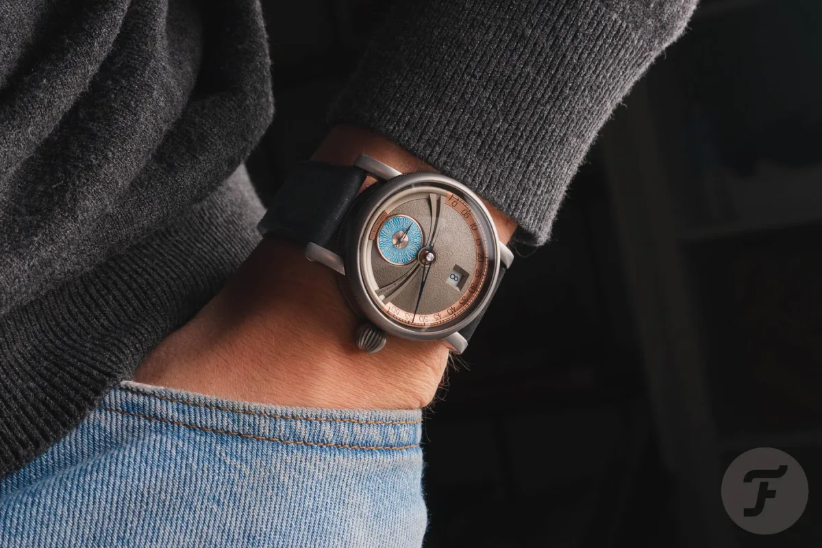 Full view of Chronoswiss Delphis Art Deco watch