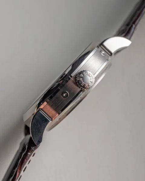 Side view of A. Lange & Söhne Saxonia Annual Calendar