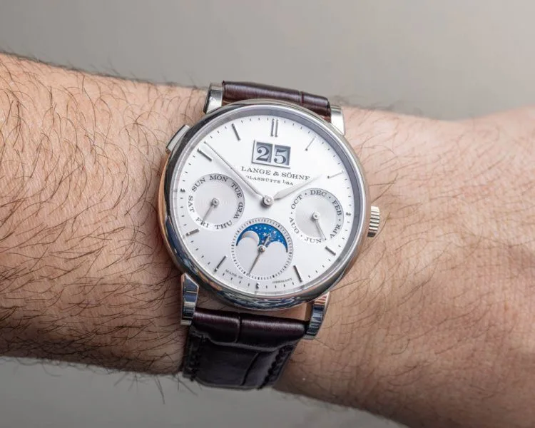Back view of A. Lange & Söhne Saxonia Annual Calendar mechanism