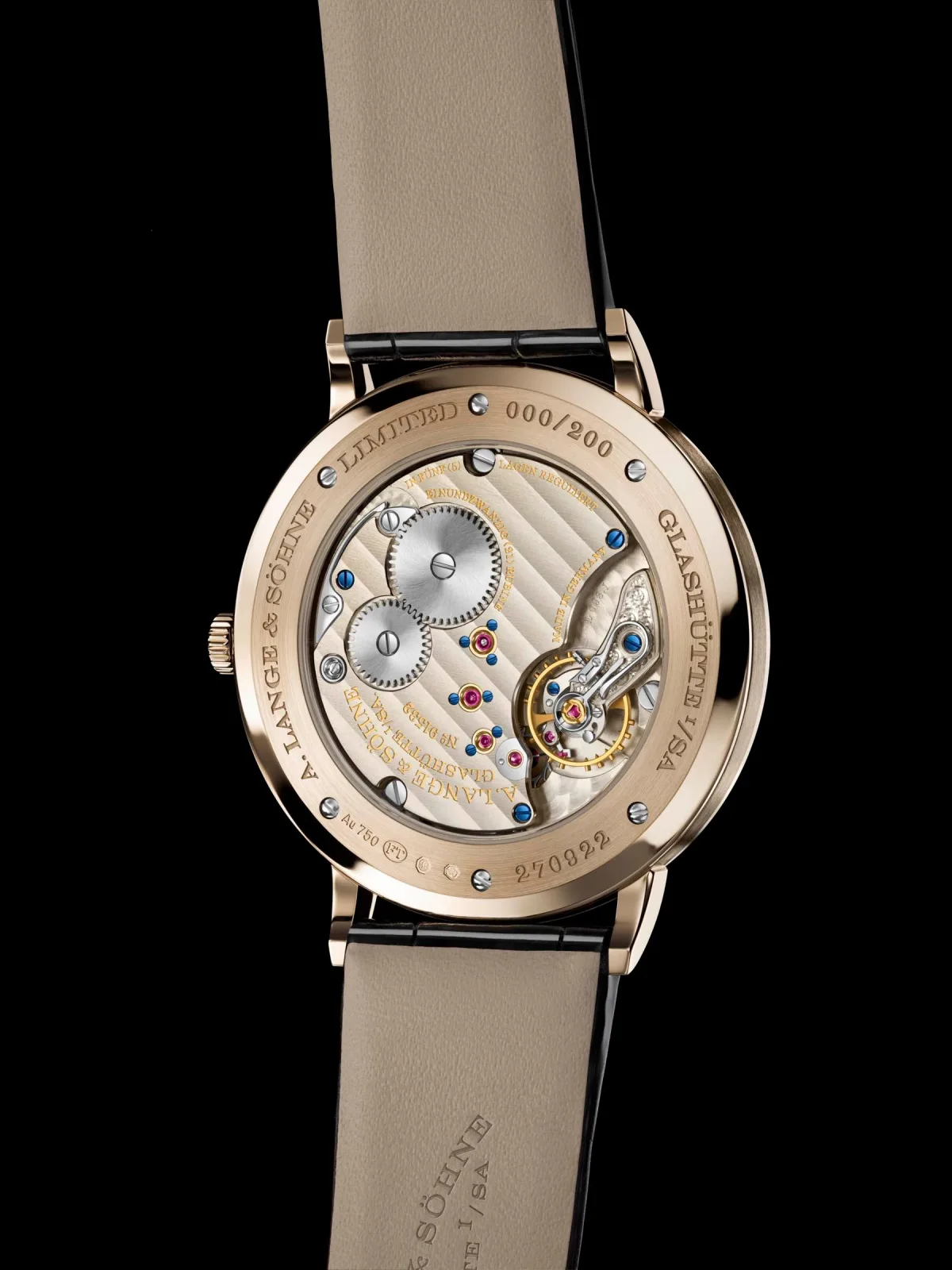 Side profile of A. Lange & Söhne Saxonia Thin Onyx