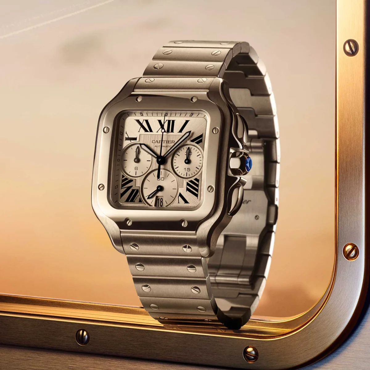 Cartier Santos de Cartier case finish and water resistance