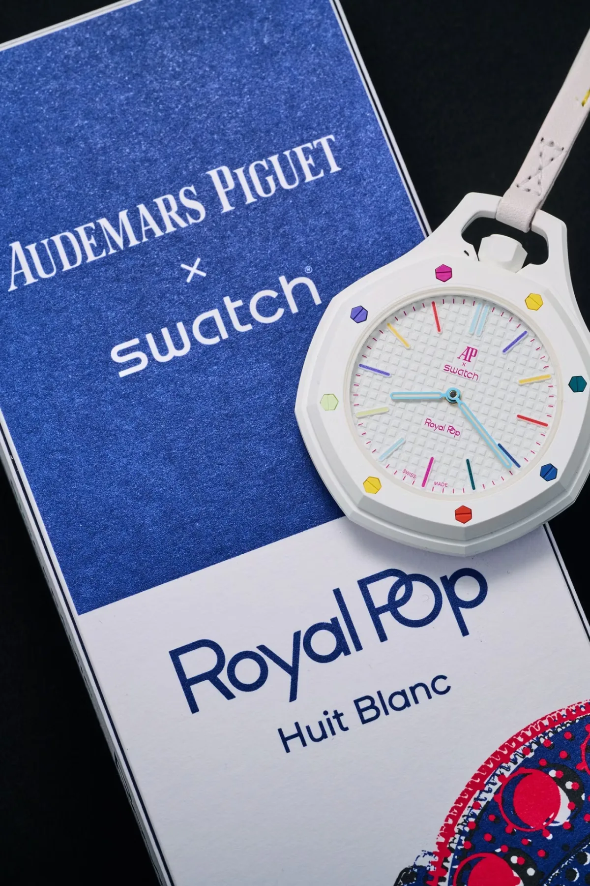 Audemars Piguet x Swatch Royal Pop watches in box