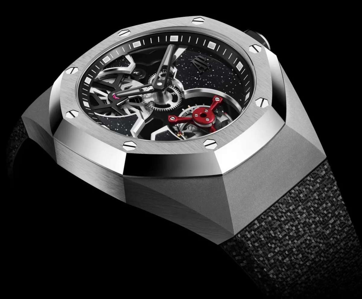 Dial and tourbillon of the Audemars Piguet watch
