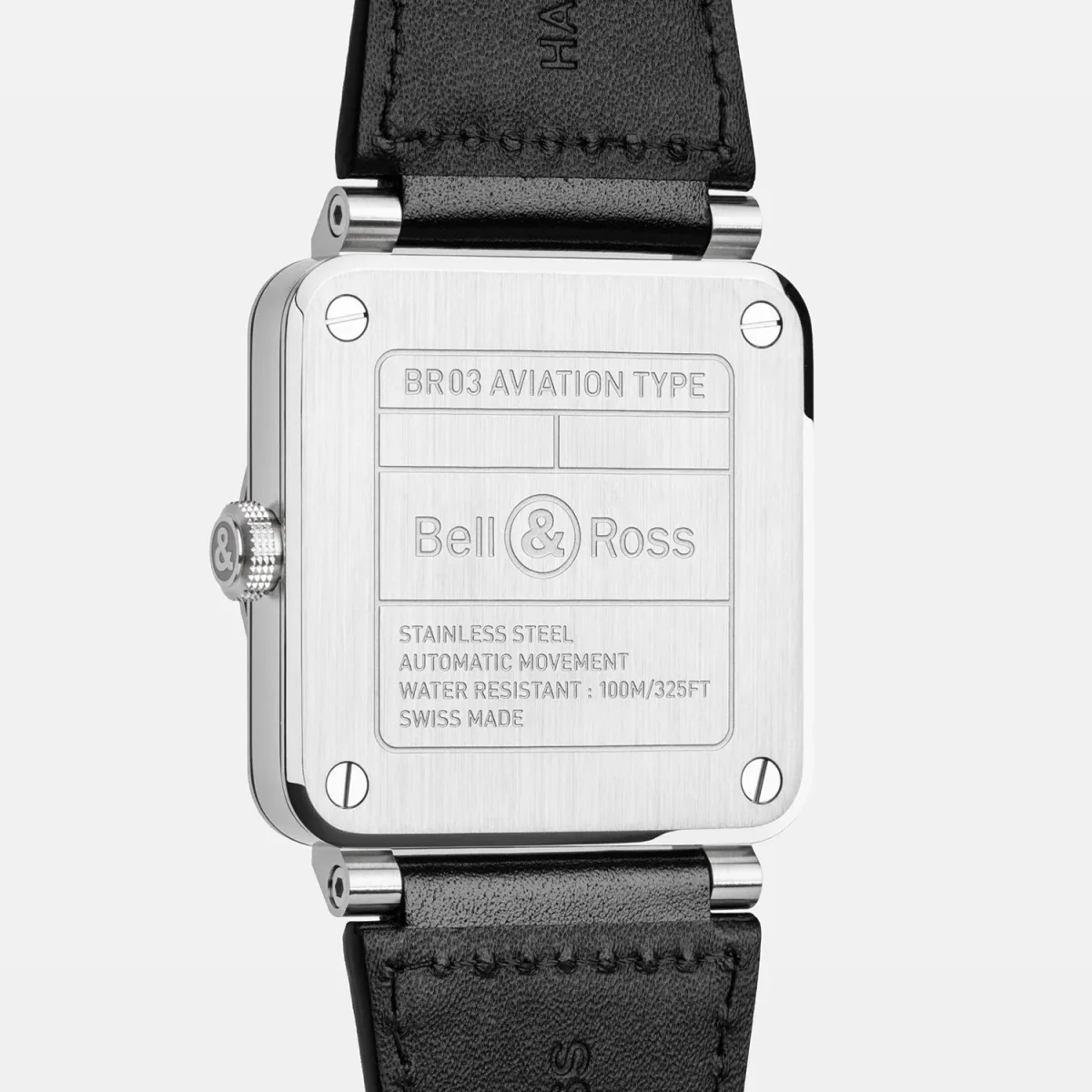 Stainless steel case of Bell & Ross BR-03