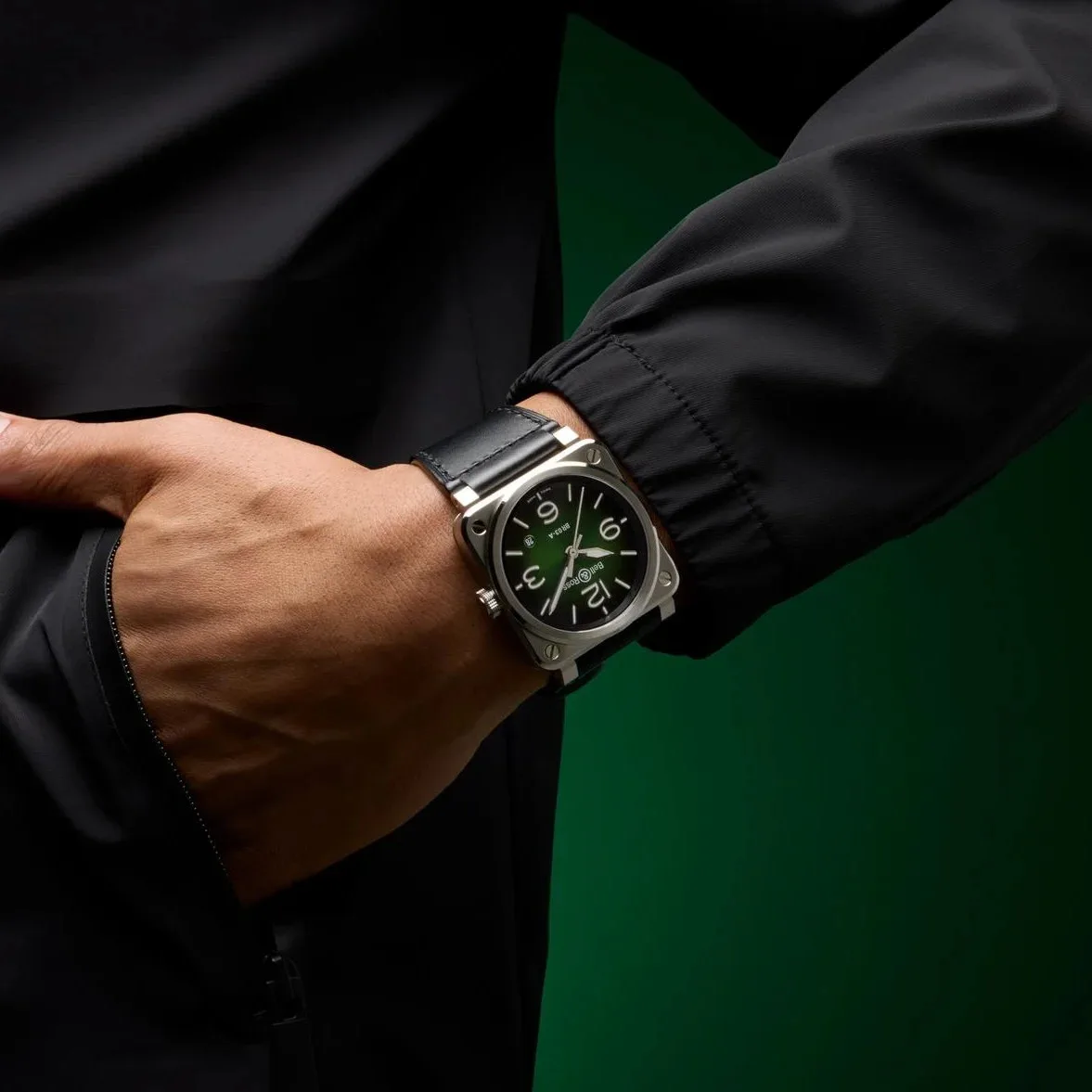 Bell & Ross BR-03 with leather and fabric straps