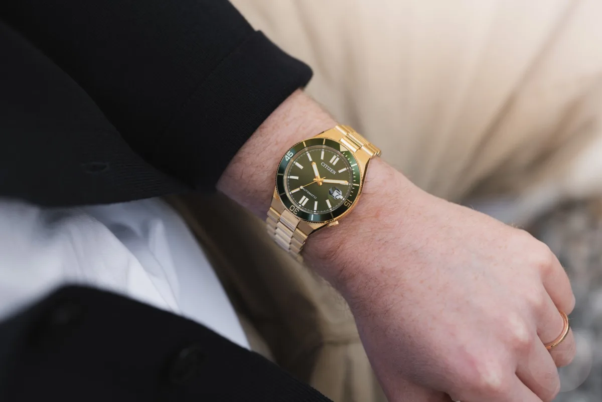 Wearing the Citizen Tsuyosa Shore on the wrist