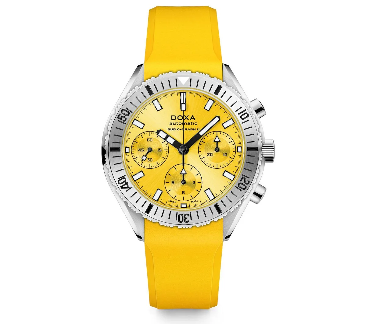 Doxa Sub 200 C-Graph II chronograph in orange color