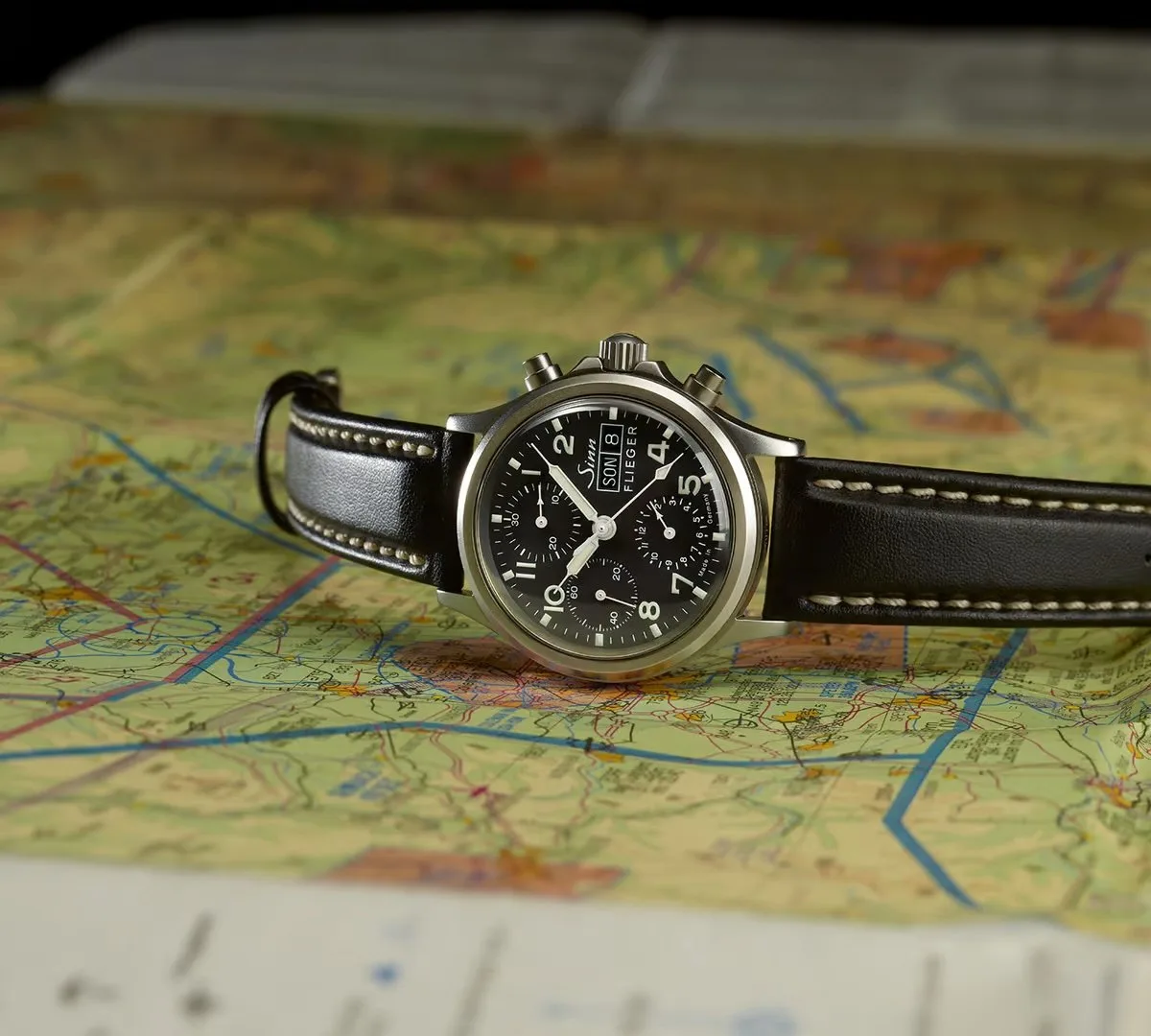 Sinn 356 Pilot chronograph with matte black dial