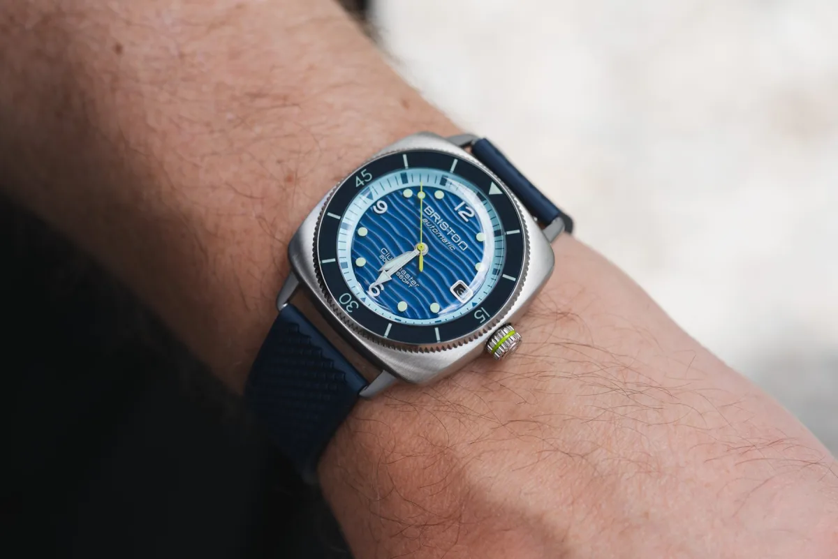 Briston Clubmaster Legend Diver Ocean rubber strap and buckle