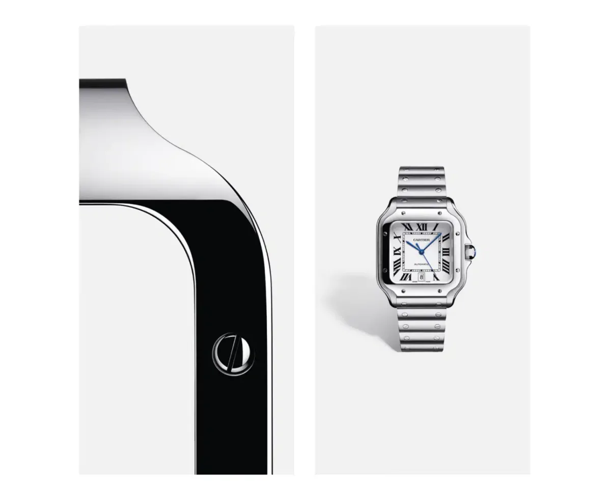 Authentic Cartier watch close-up