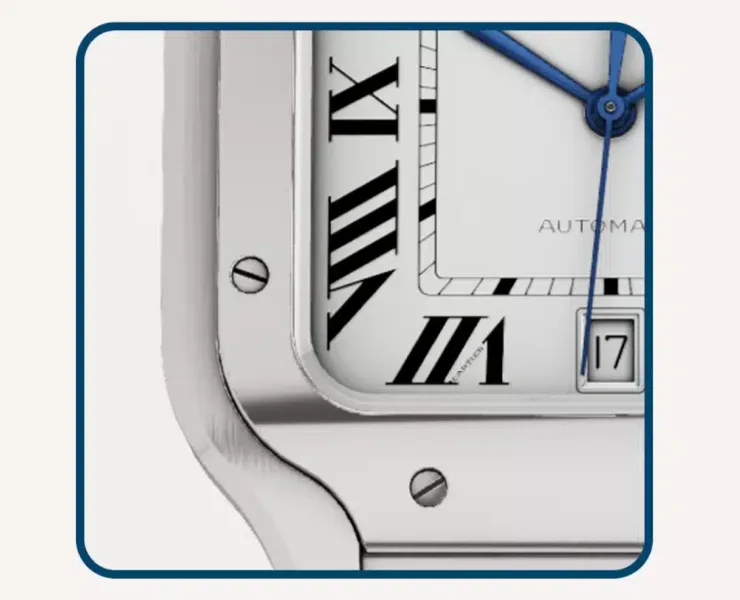 Cartier watch dial with hidden signature