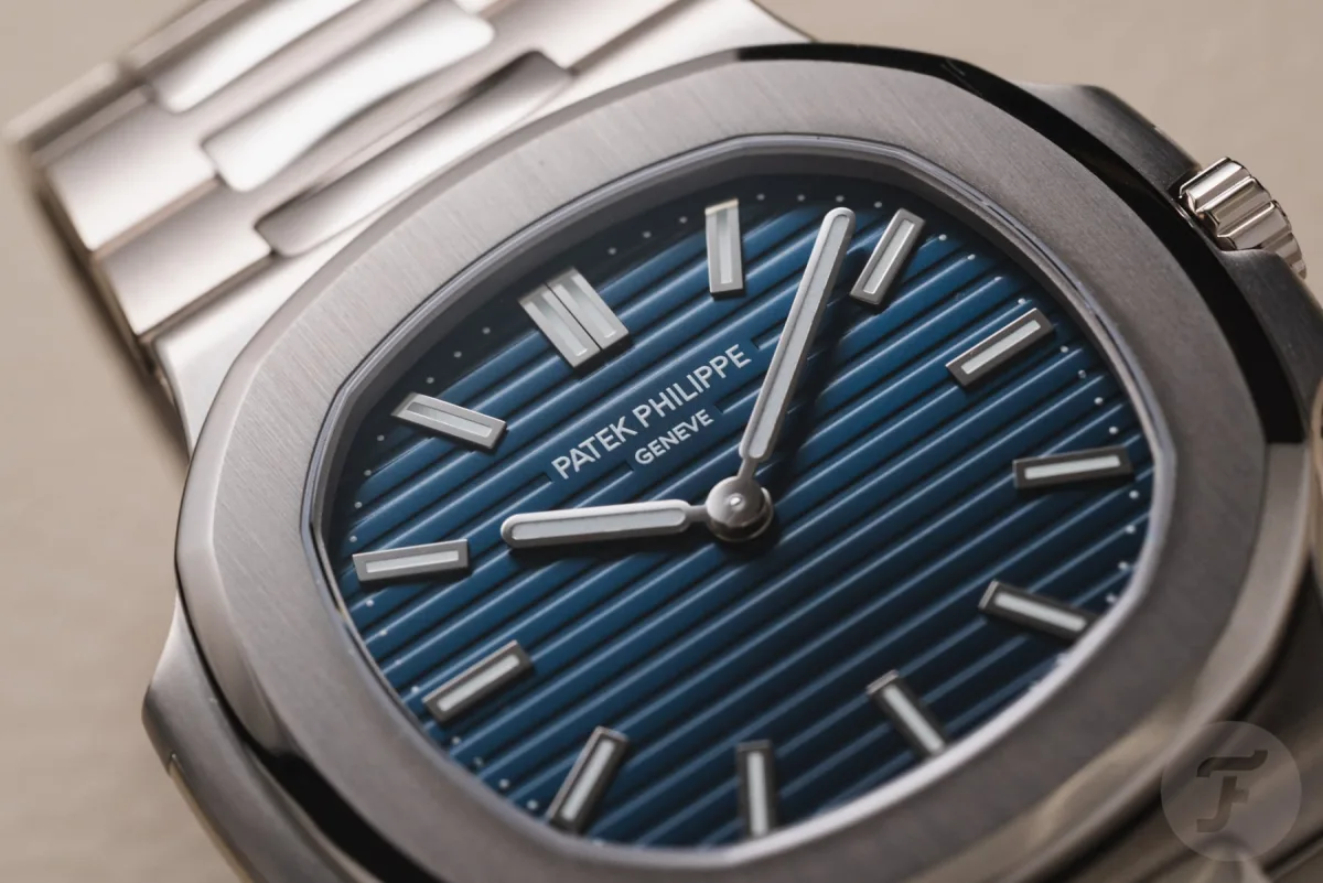 Close-up of Patek Philippe Nautilus ref. 3700/1A dial