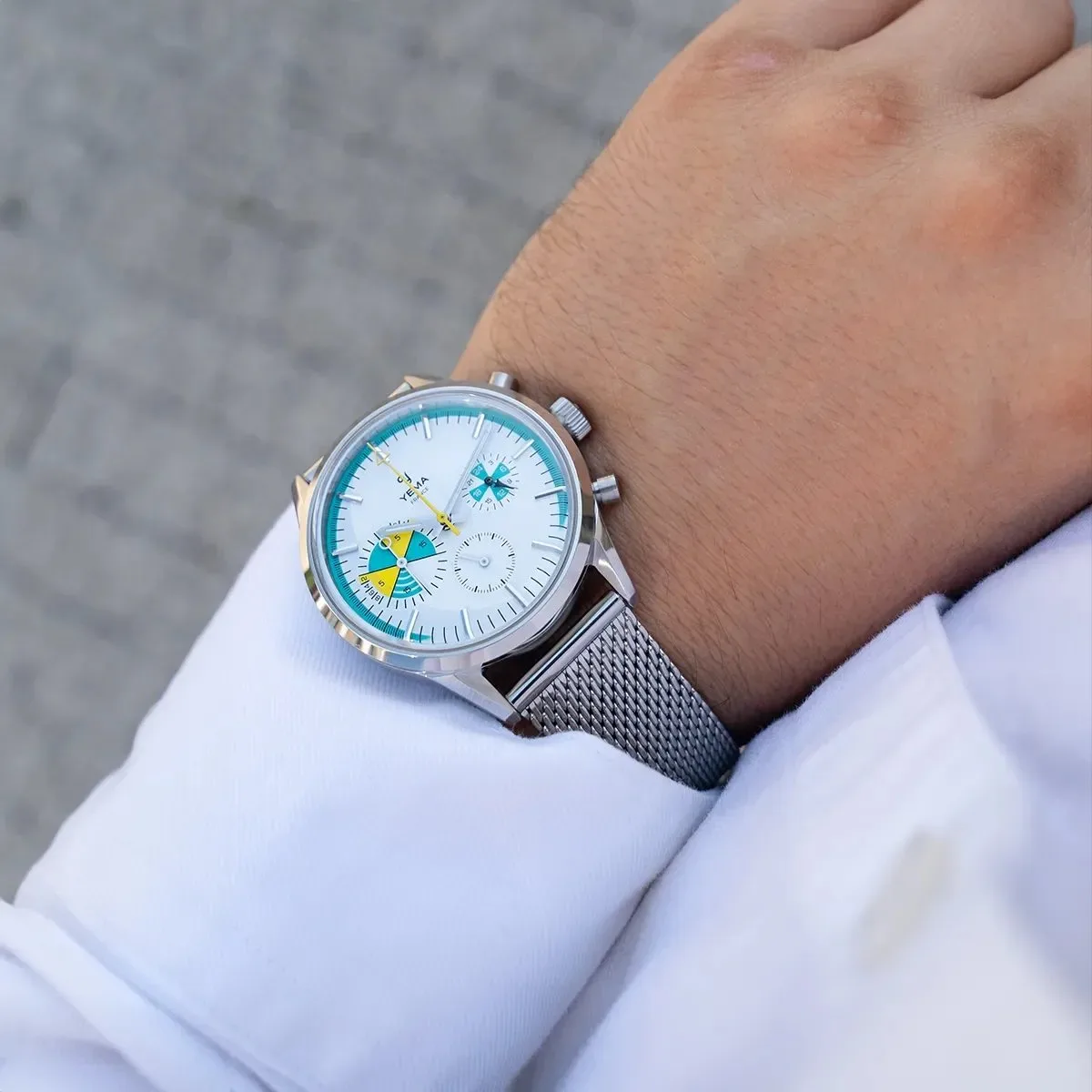 Yema Yachtingraf Croisière Meca-Quartz with Hesalite crystal