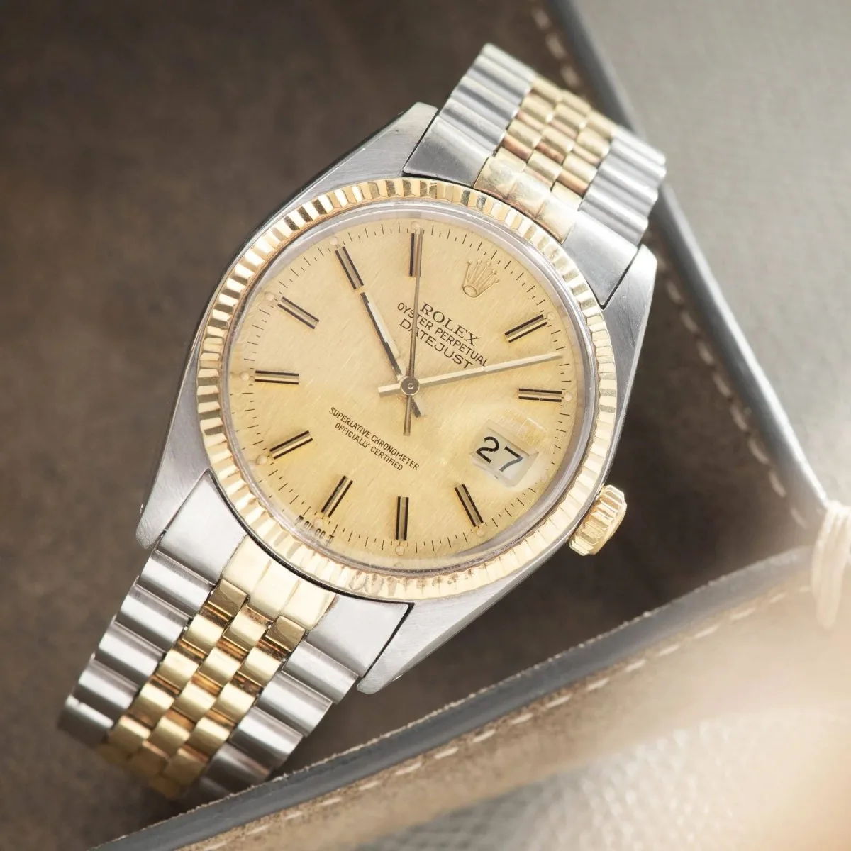 Rolex Datejust ref. 16013 with two-tone fluted bezel