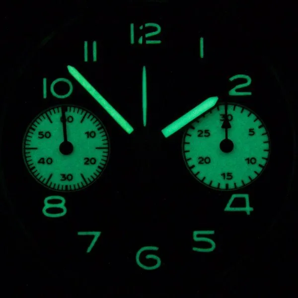 Hanhart 415 ES watch dial legibility and luminescence