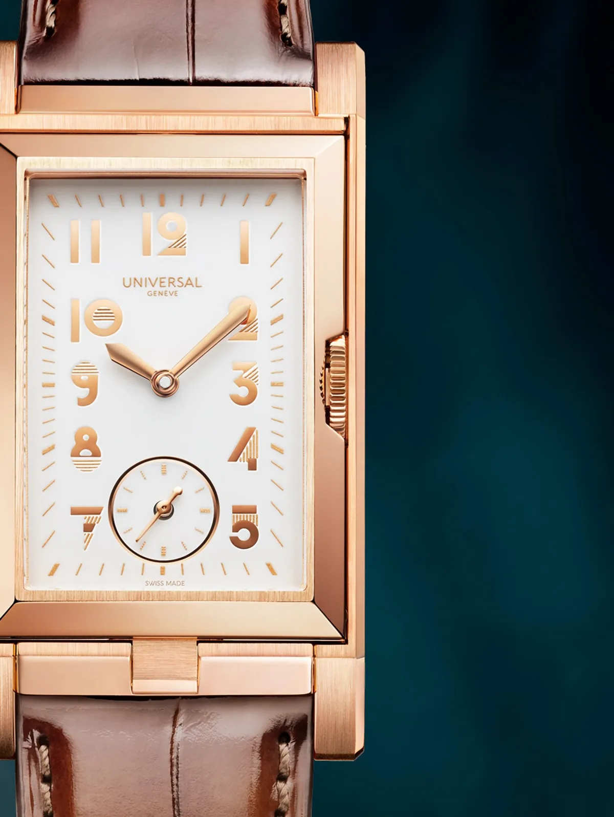 Universal Genève Cabriolet watch with reversible case
