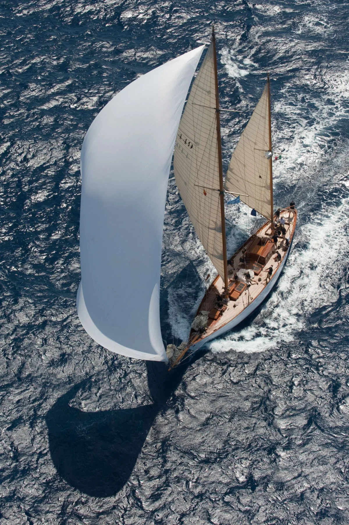 Angelo Bonati with the Eilean yacht