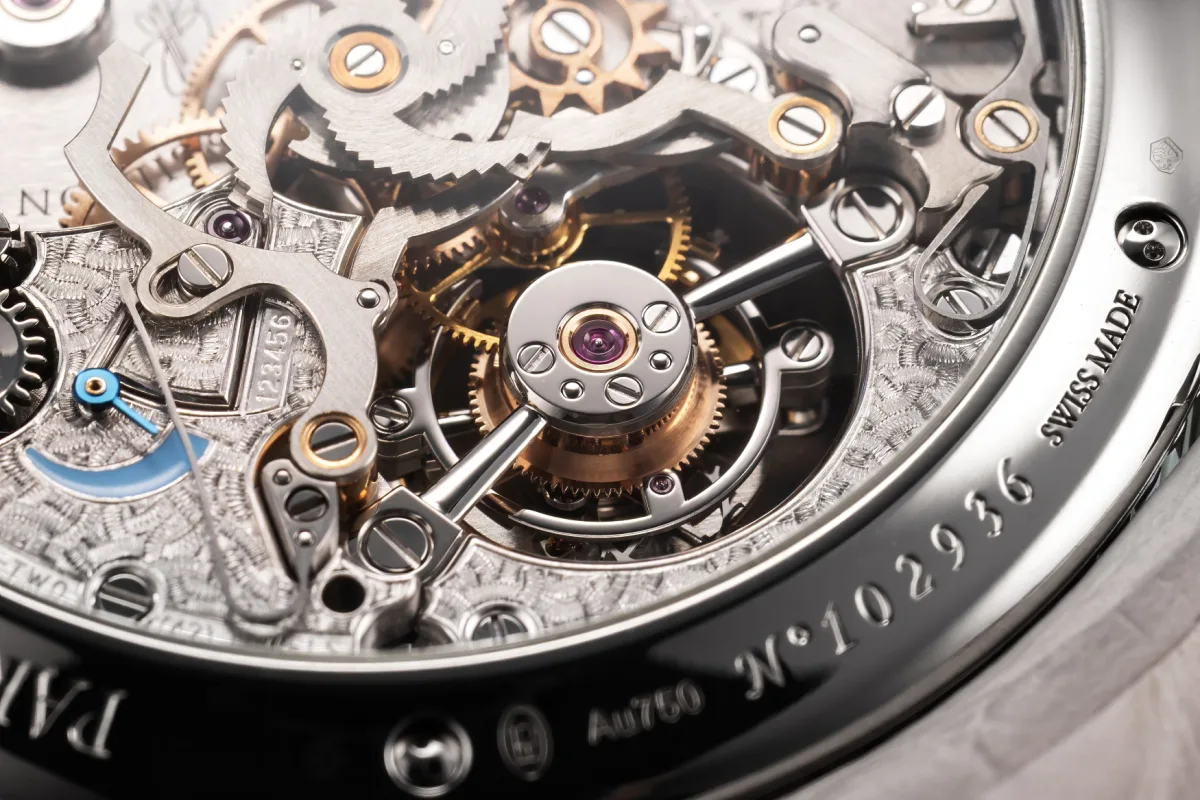 Four gongs and hammers of the Carillon Tourbillon