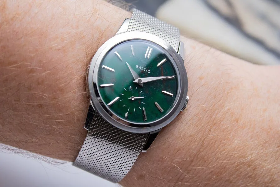 Stone dial of Baltic Prismic Stone watch