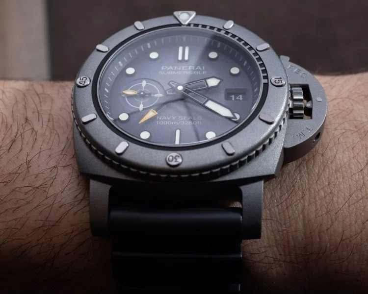 Panerai Submersible Navy SEALs Afniotech on wrist