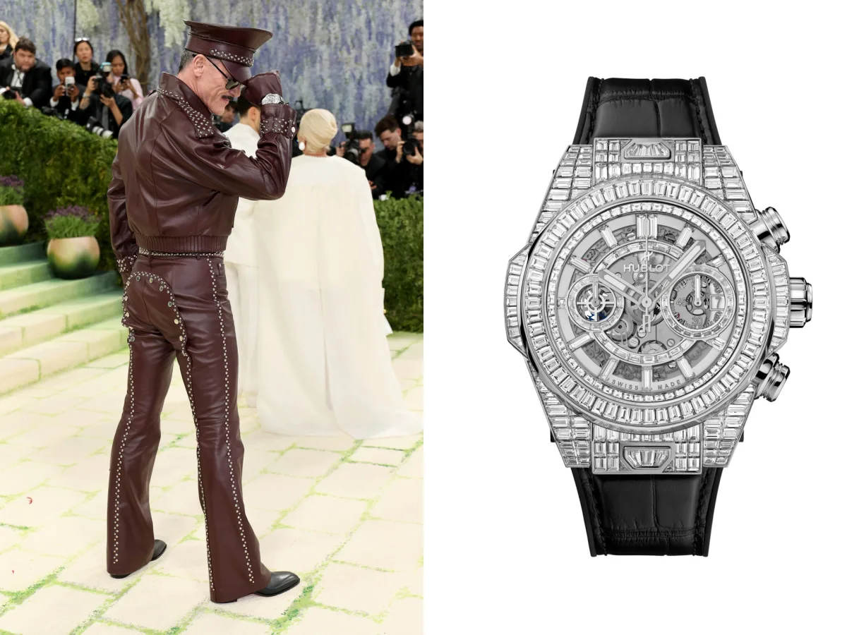 Luke Evans with Hublot Big Bang Unico High Jewelry watch
