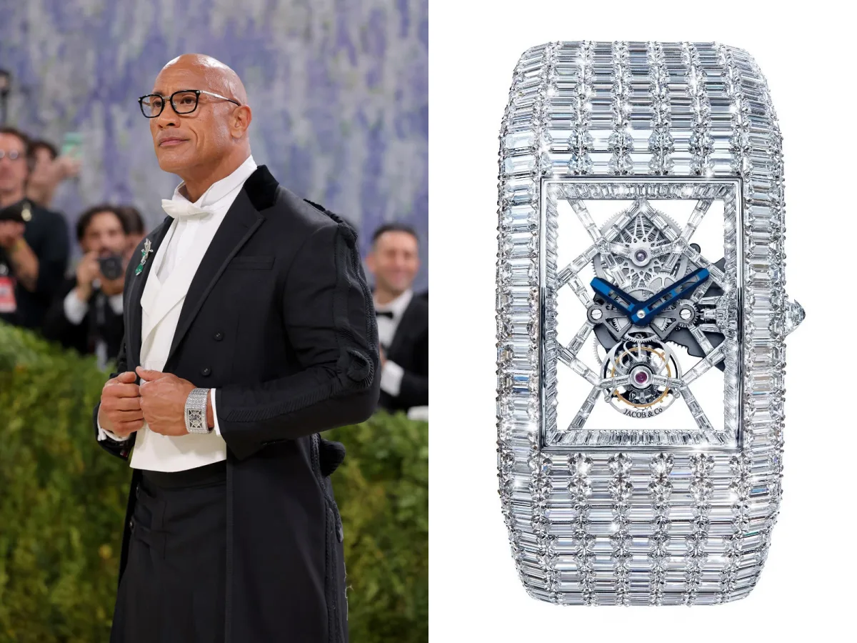 Dwayne Johnson featuring Jacob & Co. Billionaire III watch
