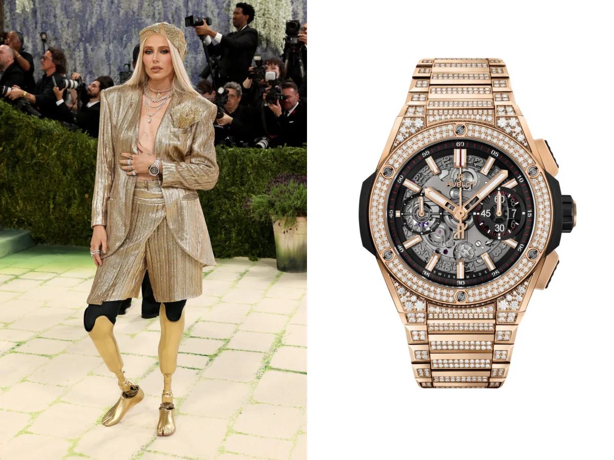 Lorraine Vasser wearing Hublot Big Bang Integrated King Gold
