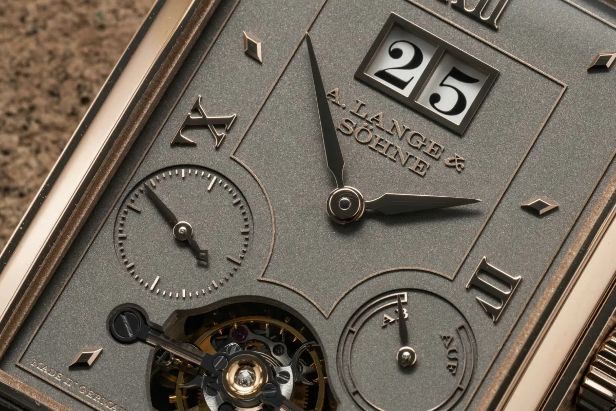 A. Lange & Söhne Cabaret Tourbillon Honeygold dial features