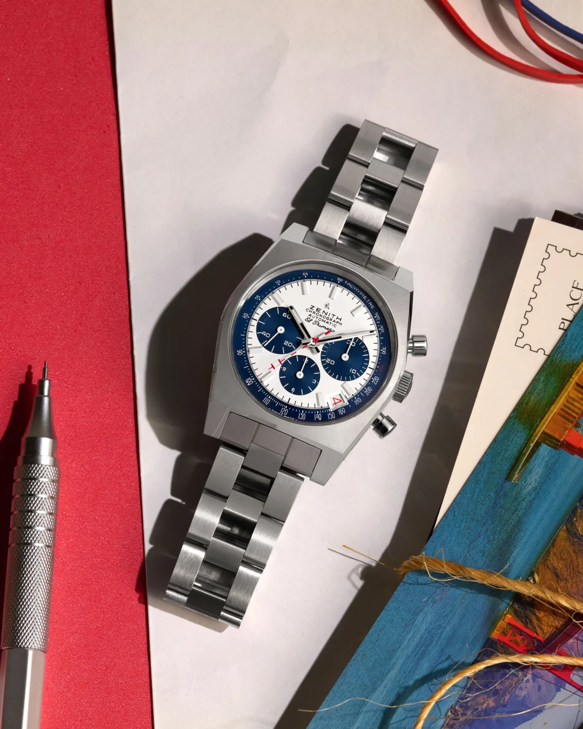 Zenith Chronomaster Revival Liberty II with American flag colors