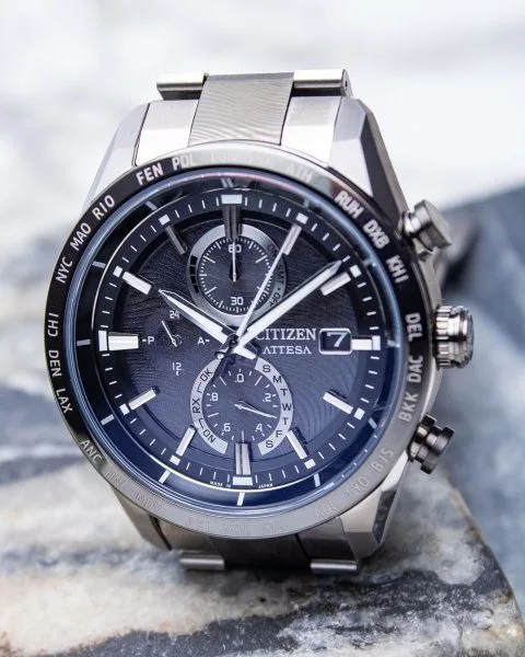 Citizen ATTESA Mandalorian Beskar watch face