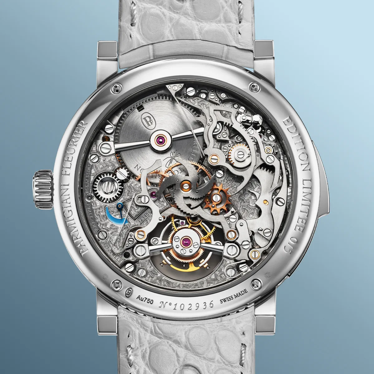 Back of Parmigiani Fleurier Carillon Tourbillon Anniversaire