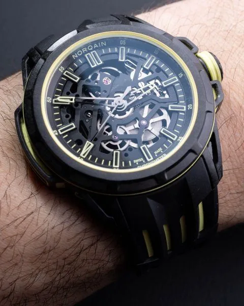 Close-up of the 4K Manufacture Calibre in the Wild ONE Skeleton X-Lite