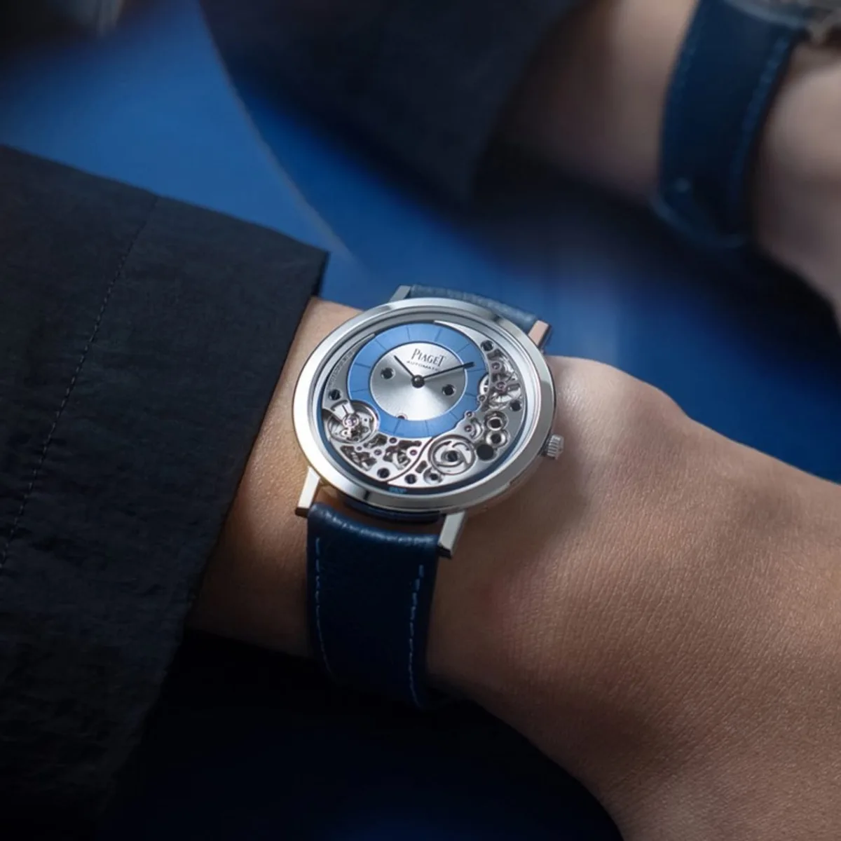 Piaget Altiplano Ultimate Automatic watch with light blue design