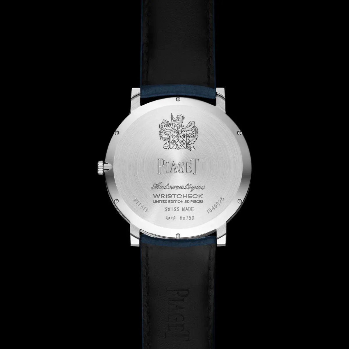 Back of Piaget Altiplano Ultimate Automatic with Wristcheck engraving