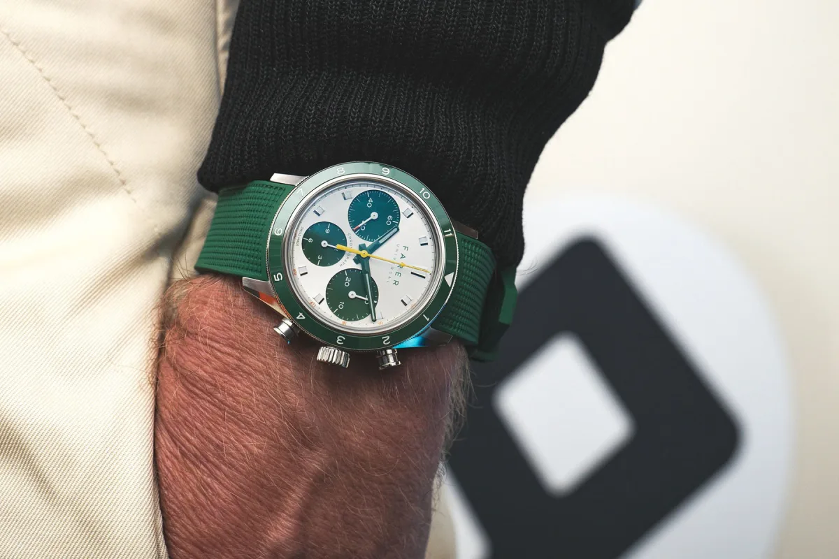 Strap options for the Farer Racing Chronograph Volante