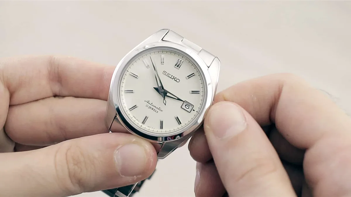 Seiko automatic watches with transparent back