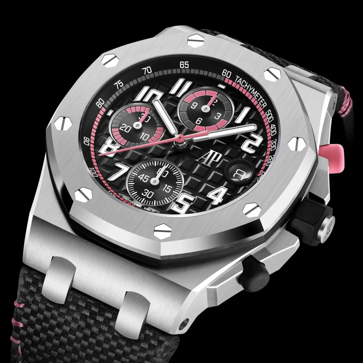 Audemars Piguet Royal Oak Offshore with gray calfskin strap