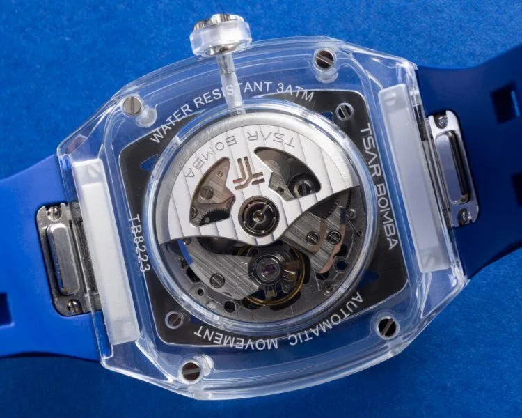Skeletonized dial of Tsar Bomba Light Matter