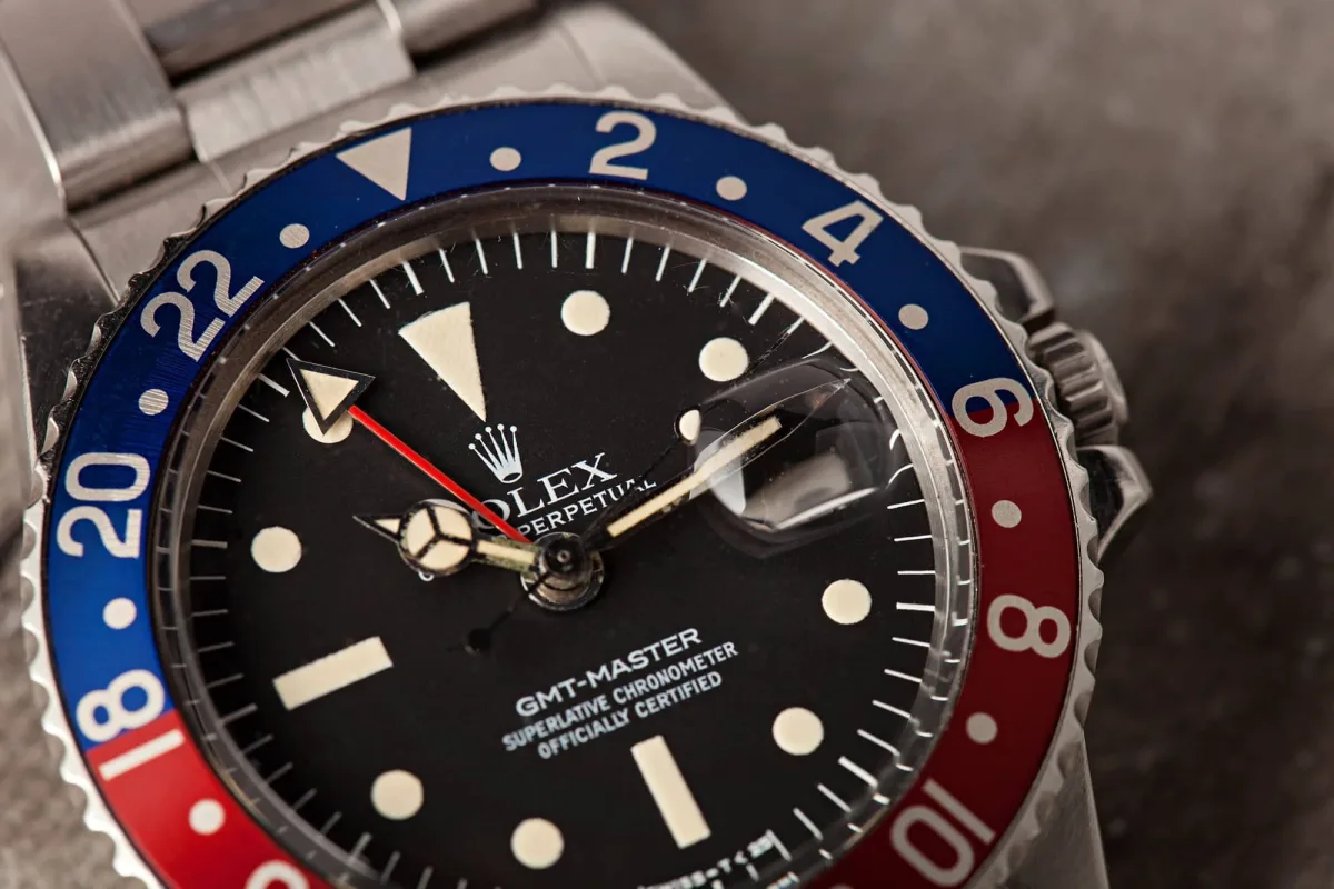 Detailed view of a Rolex dial highlighting its distinct features
