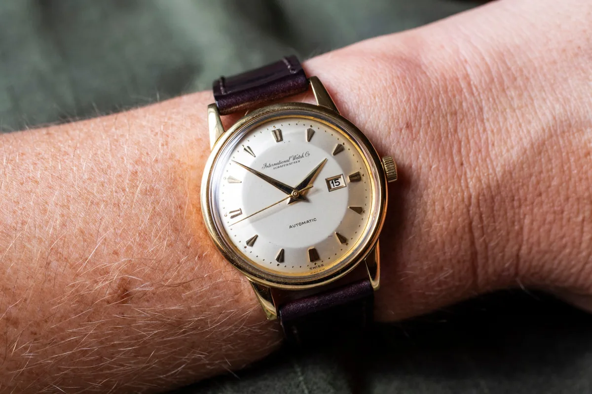 Vintage IWC wristwatch from the 1950s with clean design