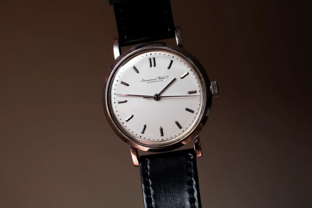 IWC vintage watch with dauphine hands