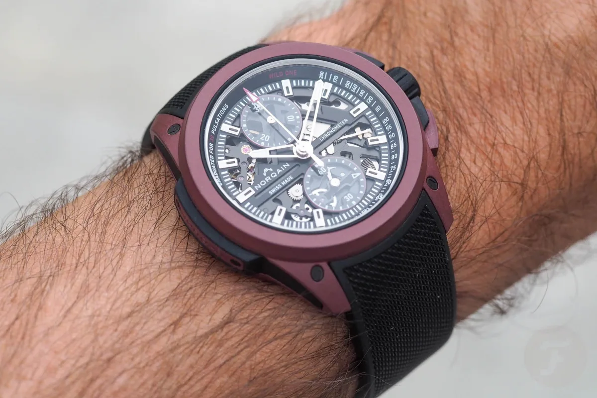 Norqain Wild One Skeleton Chrono on wrist