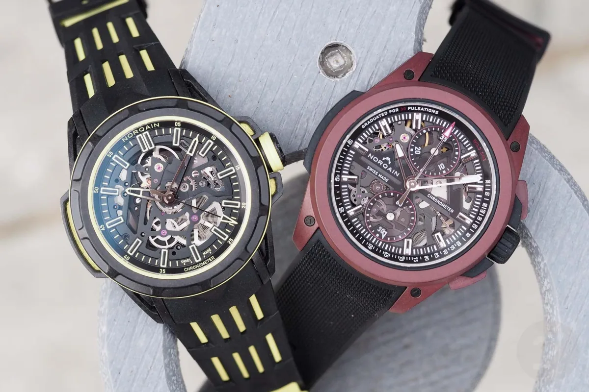 Side view of Norqain Wild One Skeleton Chrono